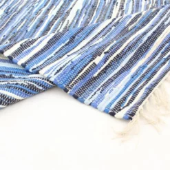 Räsymatto Alkaen Strehög Of Sweden - Tulka (sininen) -Pyöreät matot myymälä 05052017 img 1229