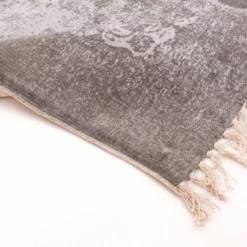 Räsymatto - Cassis (harmaa) -Pyöreät matot myymälä 09062017 img 5453