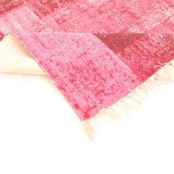 Räsymatto - Vence (vaaleanpunainen) -Pyöreät matot myymälä 09062017 img 5465