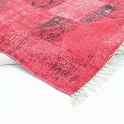 Räsymatto - Marmaris (punainen) -Pyöreät matot myymälä 09062017 img 5492