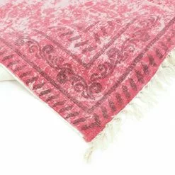 Räsymatto - Milas (vaaleanpunainen) -Pyöreät matot myymälä 09062017 img 5532