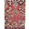 Marokkolainen Kilim Matto Boucherouite 260 X 130 Cm -Pyöreät matot myymälä 1 4