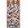 Marokkolainen Kilim Matto Boucherouite 250 X 110 Cm -Pyöreät matot myymälä 20 1 36253