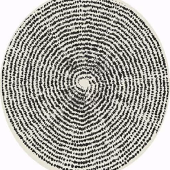 Edessä 18 Pyöreät Matot - Brussels Swirl (musta)