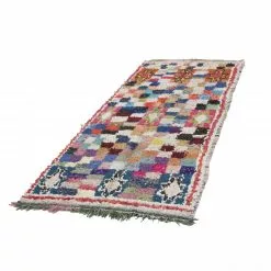 Marokkolainen Kilim Matto Boucherouite 250 X 110 Cm 11 Marokkolainen Kilim Matto Boucherouite 250 X 110 Cm -Pyöreät matot myymälä 20f 70749