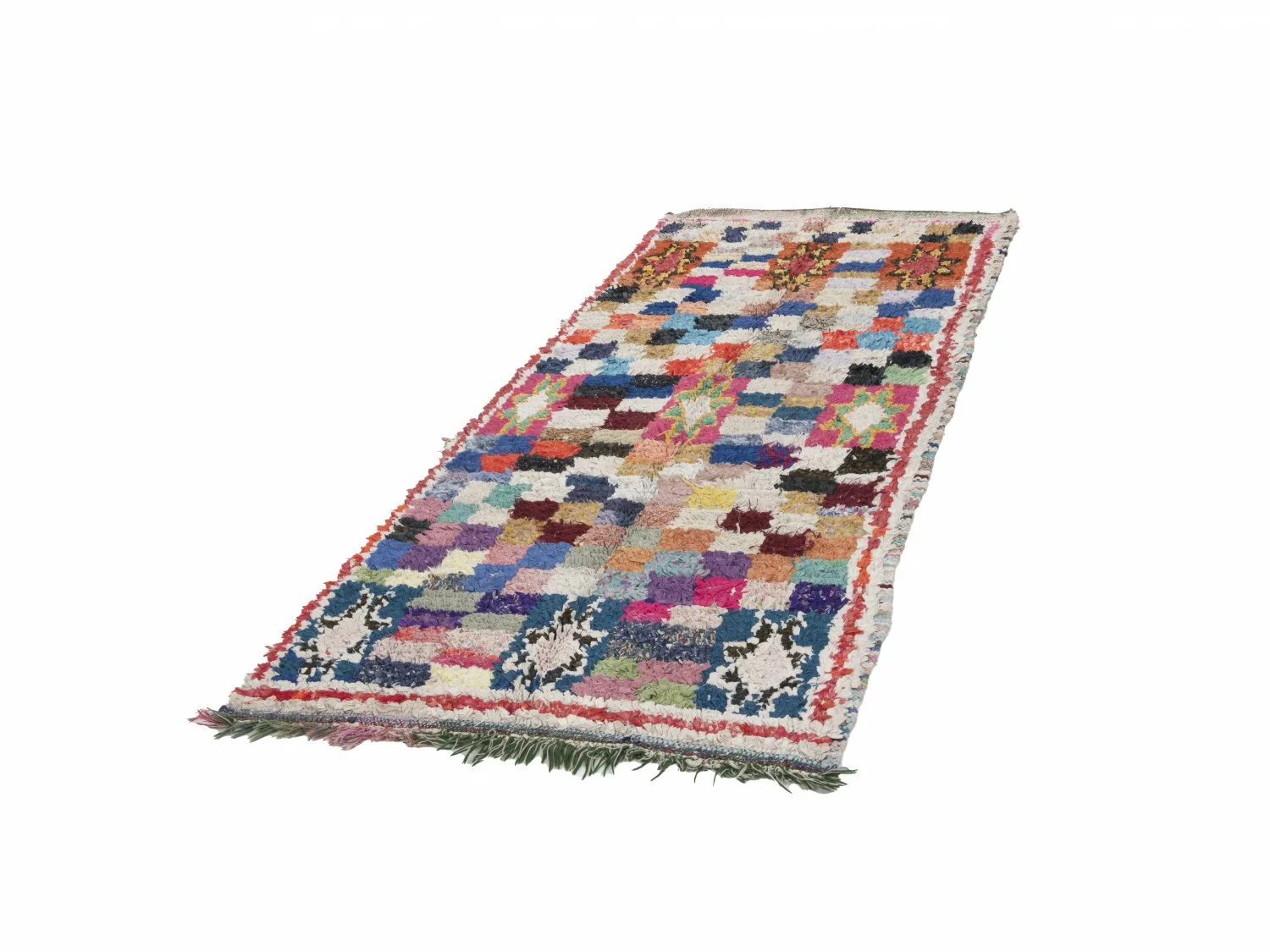 Marokkolainen Kilim Matto Boucherouite 250 X 110 Cm 7 Marokkolainen Kilim Matto Boucherouite 250 X 110 Cm - Image 5