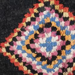 Marokkolainen Kilim Matto Boucherouite 250 X 120 Cm 9 Marokkolainen Kilim Matto Boucherouite 250 X 120 Cm -Pyöreät matot myymälä 27c 24513