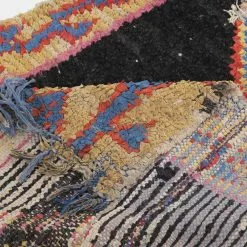 Marokkolainen Kilim Matto Boucherouite 250 X 120 Cm 10 Marokkolainen Kilim Matto Boucherouite 250 X 120 Cm -Pyöreät matot myymälä 27d 70050