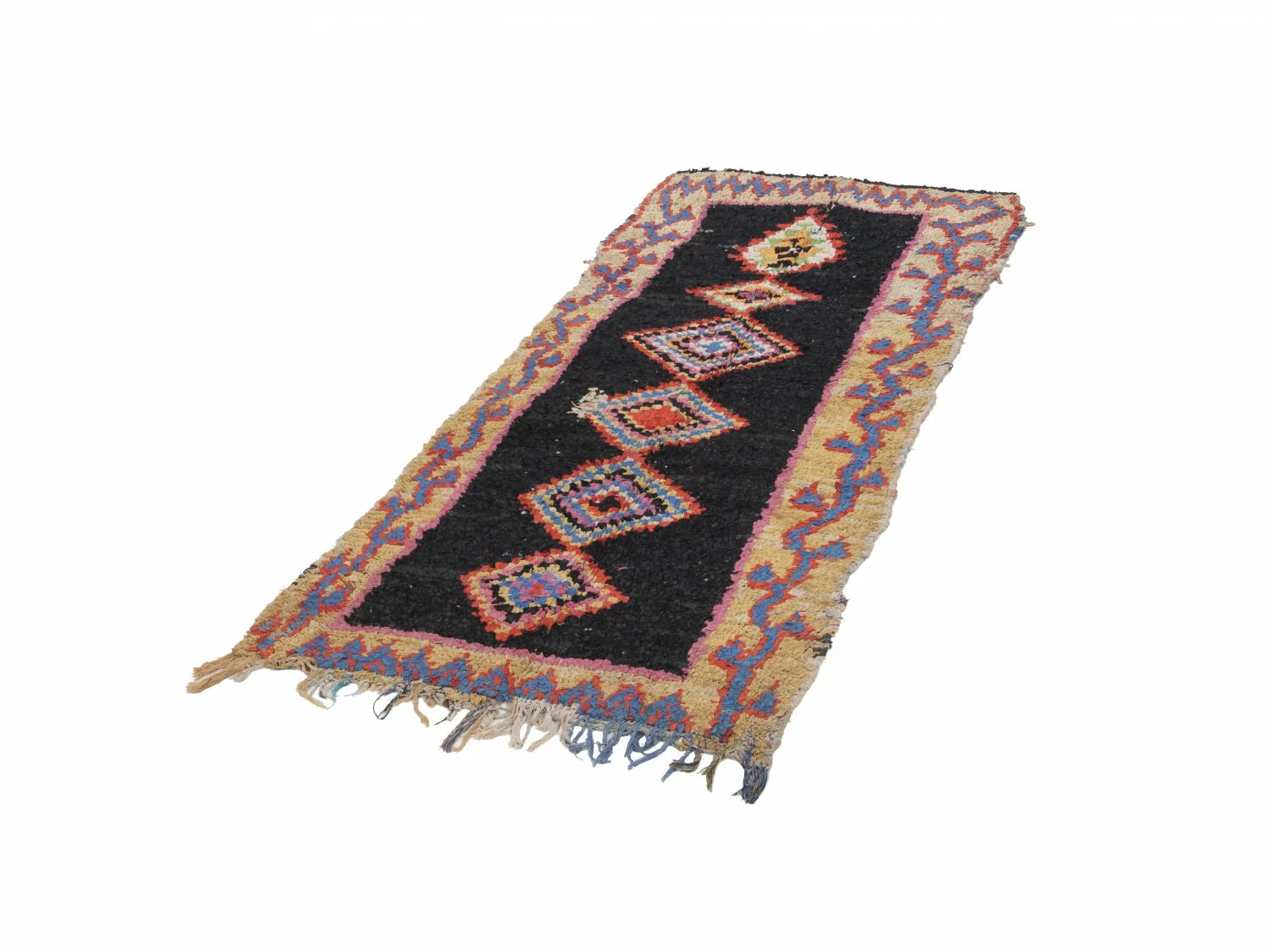 Marokkolainen Kilim Matto Boucherouite 250 X 120 Cm 7 Marokkolainen Kilim Matto Boucherouite 250 X 120 Cm - Image 5