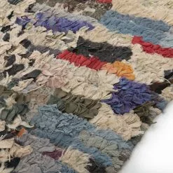 Marokkolainen Kilim Matto Boucherouite 190 X 170 Cm -Pyöreät matot myymälä 32b 77868