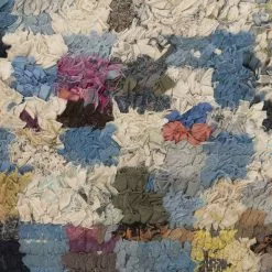 Marokkolainen Kilim Matto Boucherouite 190 X 170 Cm -Pyöreät matot myymälä 32c 73970