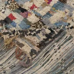 Marokkolainen Kilim Matto Boucherouite 190 X 170 Cm -Pyöreät matot myymälä 32d 82572