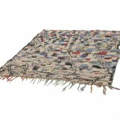 Marokkolainen Kilim Matto Boucherouite 190 X 170 Cm -Pyöreät matot myymälä 32f 58659