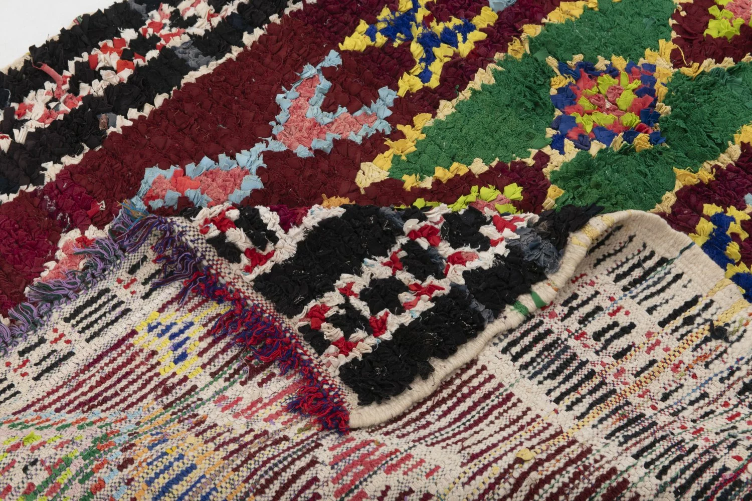 Marokkolainen Kilim Matto Boucherouite 190 X 120 Cm 6 Marokkolainen Kilim Matto Boucherouite 190 X 120 Cm - Image 4