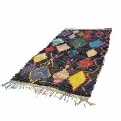 Marokkolainen Kilim Matto Boucherouite 290 X 150 Cm -Pyöreät matot myymälä 44f 6414