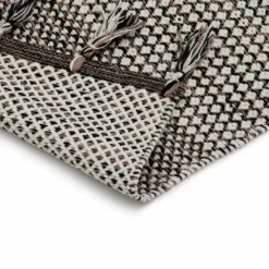 Räsymatto - Vinga (valkoinen/harmaa/musta) -Pyöreät matot myymälä 482223