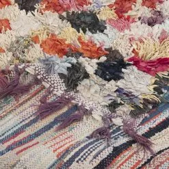 Marokkolainen Kilim Matto Boucherouite 280 X 150 Cm 10 Marokkolainen Kilim Matto Boucherouite 280 X 150 Cm -Pyöreät matot myymälä 48d 8373