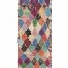 Marokkolainen Kilim Matto Boucherouite 290 X 120 Cm -Pyöreät matot myymälä 52 1