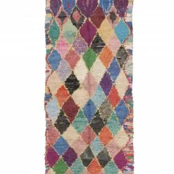 Marokkolainen Kilim Matto Boucherouite 290 X 120 Cm