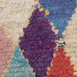 Marokkolainen Kilim Matto Boucherouite 290 X 120 Cm -Pyöreät matot myymälä 52c 71599