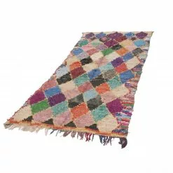 Marokkolainen Kilim Matto Boucherouite 290 X 120 Cm -Pyöreät matot myymälä 52f 82318