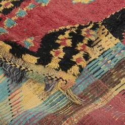 Marokkolainen Kilim Matto Boucherouite 270 X 130 Cm -Pyöreät matot myymälä 53d 44207