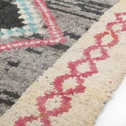 Marokkolainen Kilim Matto Boucherouite 270 X 100 Cm -Pyöreät matot myymälä 54b 5104