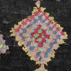 Marokkolainen Kilim Matto Boucherouite 220 X 130 Cm -Pyöreät matot myymälä 59c 18317