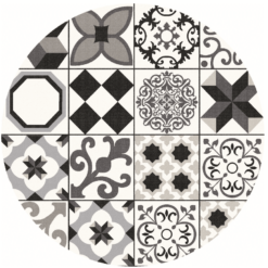 Pyöreät Matot - Avent (beige/musta)