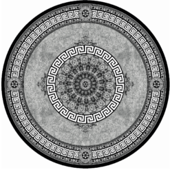 Pyöreät Matot - Amer (musta/valkoinen)