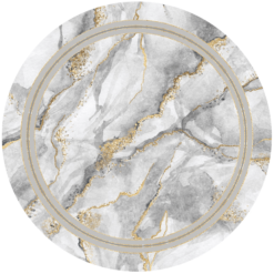 Pyöreät Matot - Attika (harmaa/valkoinen/kulta)