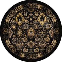 Pyöreät Matot - Fernana (musta/kulta)