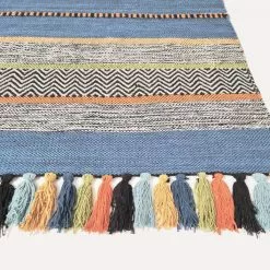 Wilton-matto - Bouira (sininen /multi) -Pyöreät matot myymälä bouira blue matta carpet teppichen 003