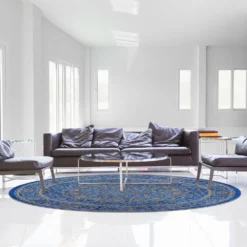 Pyöreät Matot - Vinadio (sininen/kulta) 13 Pyöreät Matot - Vinadio (sininen/kulta) -Pyöreät matot myymälä daysta3 93473a