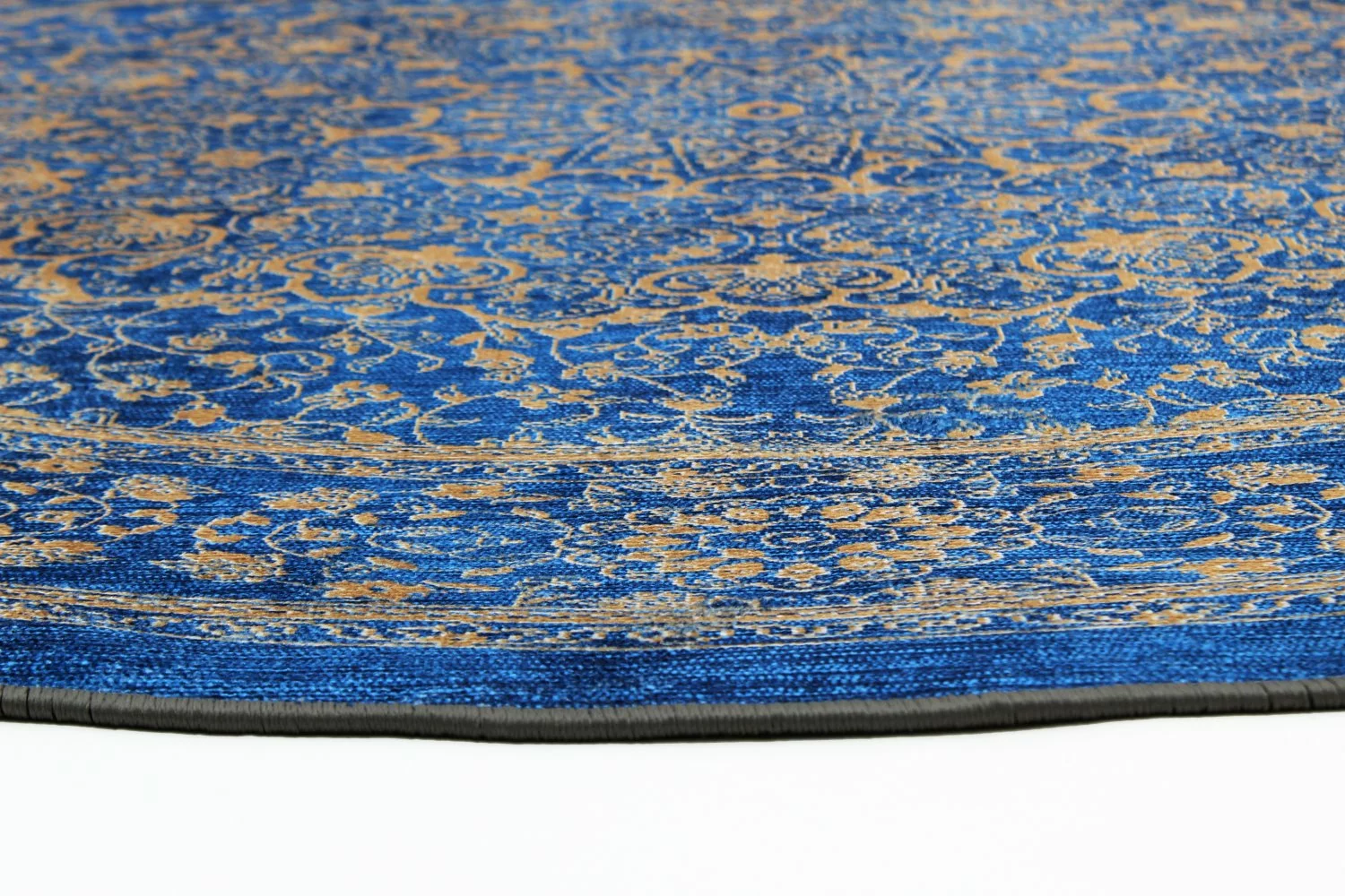 Pyöreät Matot - Vinadio (sininen/kulta) 6 Pyöreät Matot - Vinadio (sininen/kulta) - Image 4