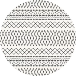 Pyöreät Matot - Safi (musta/valkoinen)