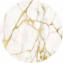 Pyöreät Matot - Cesina (stone/valkoinen/kulta)