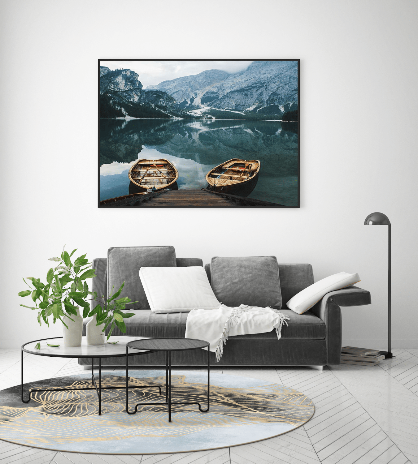 Pyöreät Matot - Ekual (sininen/harmaa/kulta) 7 Pyöreät Matot - Ekual (sininen/harmaa/kulta) - Image 5