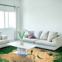 Pyöreät Matot - Positano (beige/vihreä) -Pyöreät matot myymälä dt70235 101.positano 160xyuvarlaka 48488