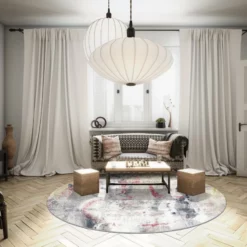 Pyöreät Matot - Laurito (harmaa/beige/multi) -Pyöreät matot myymälä dt70237 101 160xyuvarlak