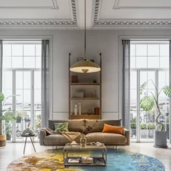 Pyöreät Matot - Manlieu (sininen/multi/kulta) -Pyöreät matot myymälä dt70256 101.manlieu 160xyuvarlaka