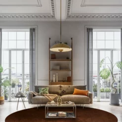 Pyöreät Matot - Bovera (ruskea/punainen) -Pyöreät matot myymälä dt70258 101.bovera 160xyuvarlaka