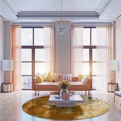 Pyöreät Matot - Olivera (ruskea) -Pyöreät matot myymälä dt70272 101 160xyuvarlak