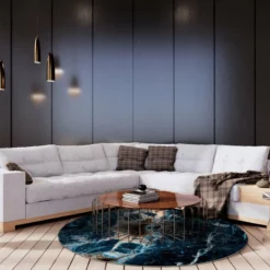 Pyöreät Matot - Narbolia (sininen/multi) 10 Pyöreät Matot - Narbolia (sininen/multi) -Pyöreät matot myymälä dt70281 101.narbolia 160xyuvarlaka