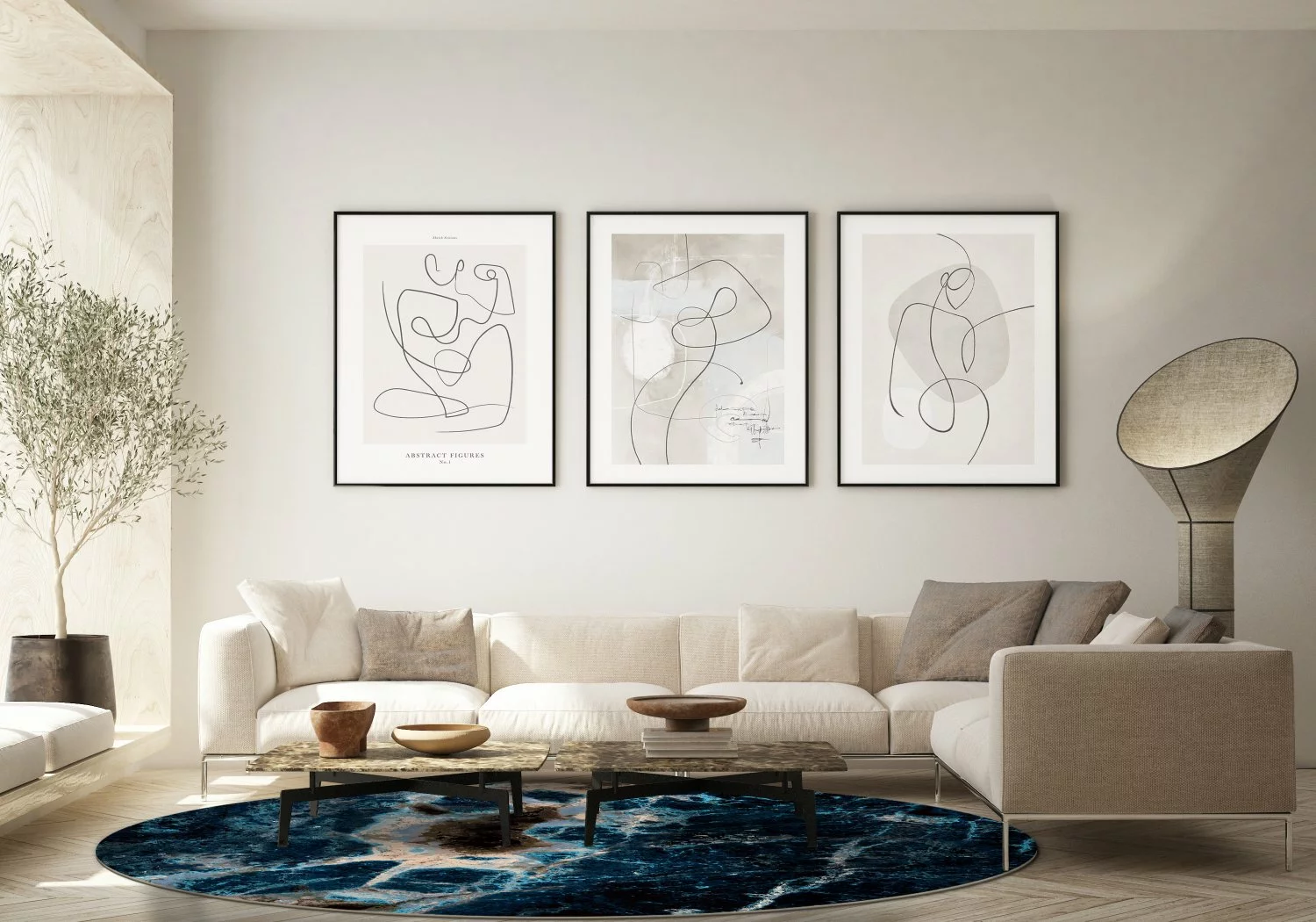 Pyöreät Matot - Narbolia (sininen/multi) 7 Pyöreät Matot - Narbolia (sininen/multi) - Image 5