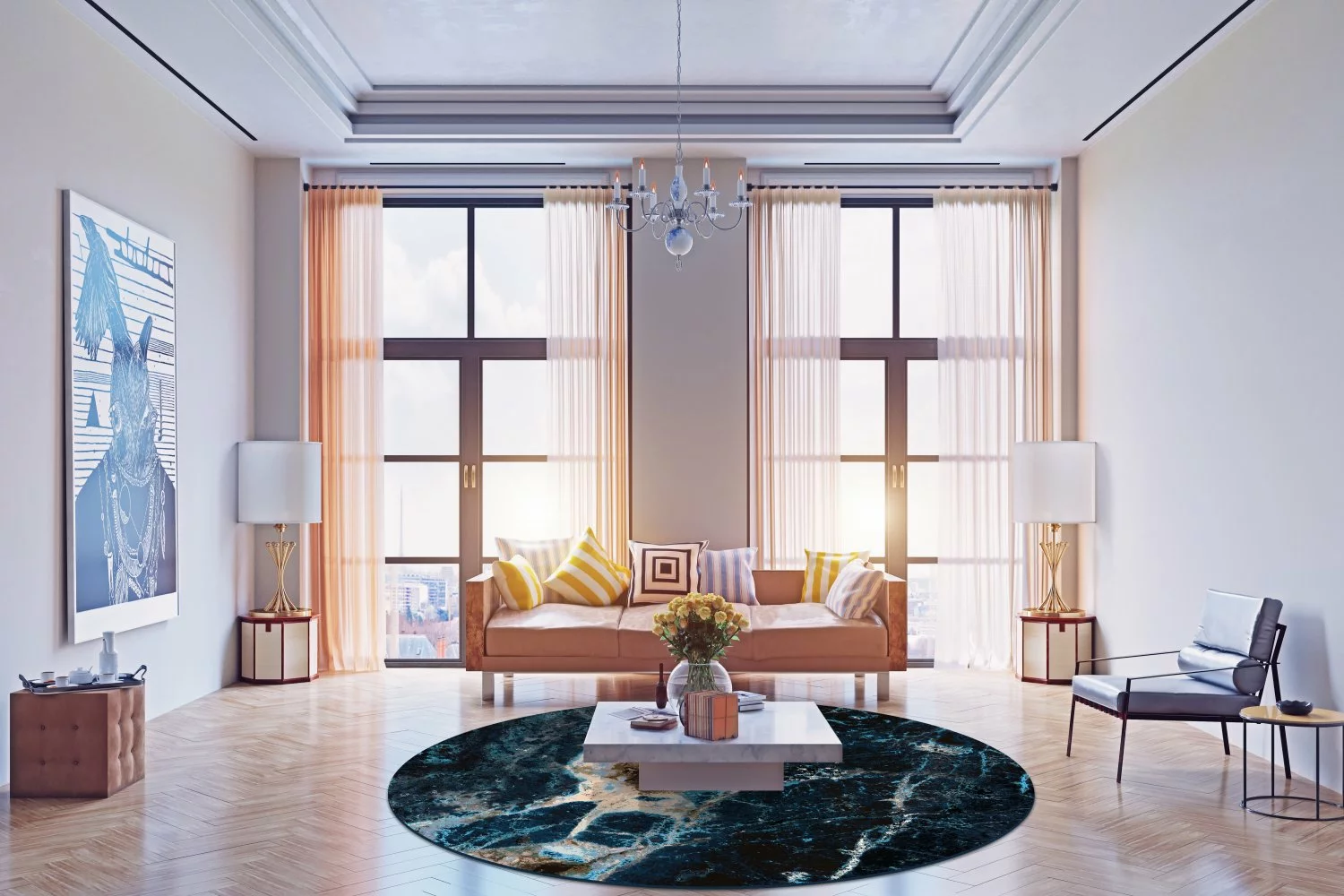 Pyöreät Matot - Narbolia (sininen/multi) 4 Pyöreät Matot - Narbolia (sininen/multi) - Image 2