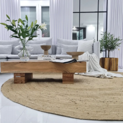 Pyöreä Matot - San Francisco (jute) -Pyöreät matot myymälä fadimeshome flatanjuterund