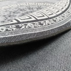 Pyöreät Matot - Amer (musta/valkoinen) -Pyöreät matot myymälä fallin1