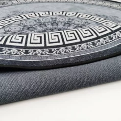 Pyöreät Matot - Amer (musta/valkoinen) -Pyöreät matot myymälä fallin2