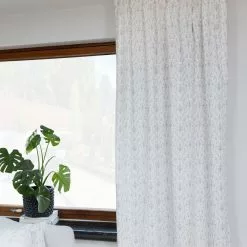 Tyynyliina X 2 - Helmi (harmaa) -Pyöreät matot myymälä gardiner curtain vorhang 0012 helmi grey curtain 01.jpg 34773